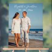 Hochzeit in Urlaubsort von personalisierten Fotos Acrylschild (Neutral)