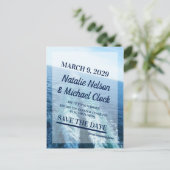 Hochzeit in Urlaubsort von Schiffs-Yachten Save th Ankündigungspostkarte (Stehend Vorderseite)