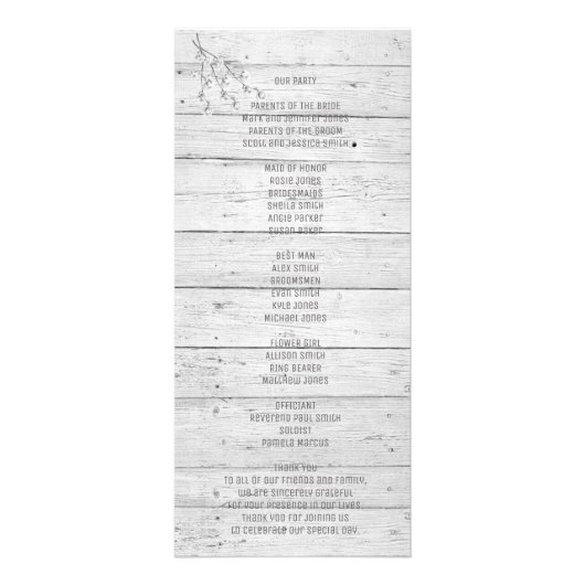 Hochzeit in Urlaubsort von Strandankern Werbekarte (Hinten)