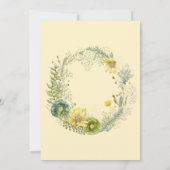 Hochzeit in Urlaubsort Wasserfarbe Zitrus Lemon Einladung (Rückseite)