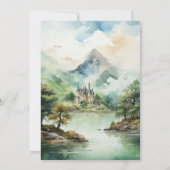 Hochzeit in Urlaubsort Watercolor Irland Einladung (Rückseite)