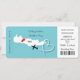 Hochzeit in Urlaubsort Zielkreuz Einladung