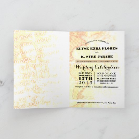 Hochzeit in Urlaubsortspaß Einladung (Innenseite)