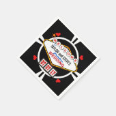 Hochzeit in Vegas Casino Gefallen Poker Chip Serviette (Ecke)