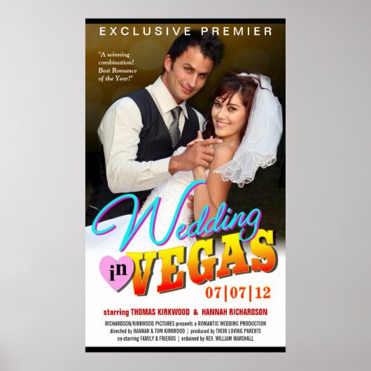 Hochzeit in Vegas - Movie Poster Foto Template (Vorne)