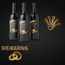 Hochzeit in Vintagem schwarzem Gold der 20er Jahre