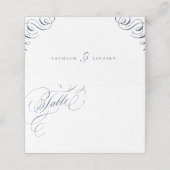 Hochzeit in Vintager Kalligrafie Platzkarte (Außenseite Aufgefaltet)