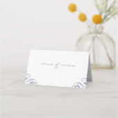 Hochzeit in Vintager Kalligrafie Platzkarte (Rückseite)