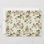 Hochzeit in Vintager Rose Save The Date (Rückseite)