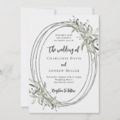 Hochzeit in Weiß Einladung (Vorderseite)