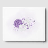 Hochzeit in Weiß und Lila Gästebuch (Rückseite)