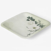 Hochzeit in weißem Blumen Pappteller (Gewinkelt)