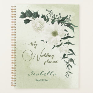 Hochzeit in weißem Blumen Planer