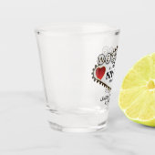 Hochzeit individuell gestalten - Vegas-Stil - Red  Schnapsglas (Links)