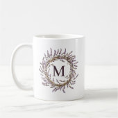 Hochzeit | Individueller Lavendel-Blumenkranz Mutt Kaffeetasse (Links)