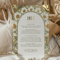 Hochzeit Insert INFO Karte Vintage Art Nouveau Muc