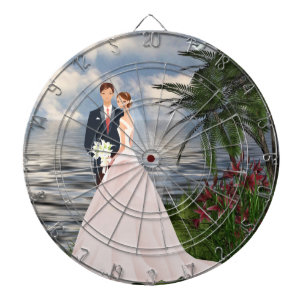 Hochzeit/Jahrestag-ProfiledInk-Grafikkarte Dartscheibe