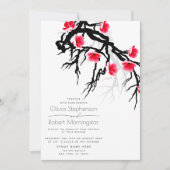 Hochzeit | Japanische Zweigstelle Blossom Einladung (Vorderseite)