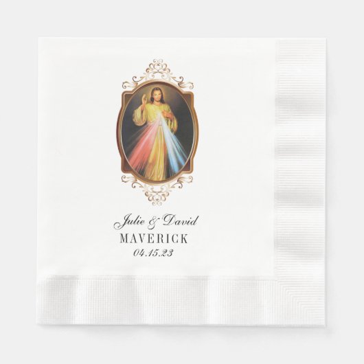 Hochzeit Jesus Göttliche Gnade Elegant Papier Napk Serviette (Vorderseite)