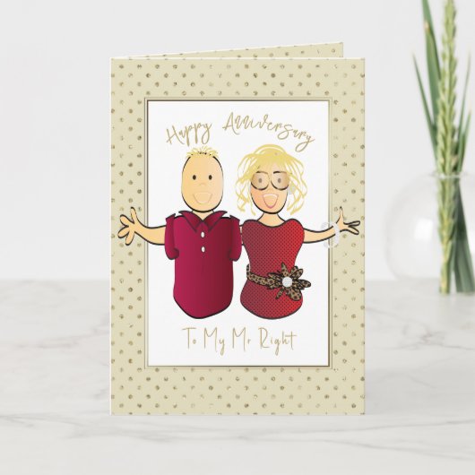 Hochzeit Jubiläum Ehemänner Cartoon Funny Sprichwo Karte (Vorderseite)