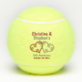 Hochzeit Jubiläum Elegantes Herzgeschenk oder Gefa Tennisbälle (Rückseite)