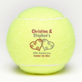 Hochzeit Jubiläum Elegantes Herzgeschenk oder Gefa Tennisbälle (Vorderseite)