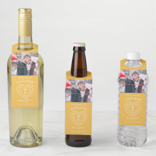 Hochzeit Jubiläum Foto Golden Saphir Flaschenanhänger