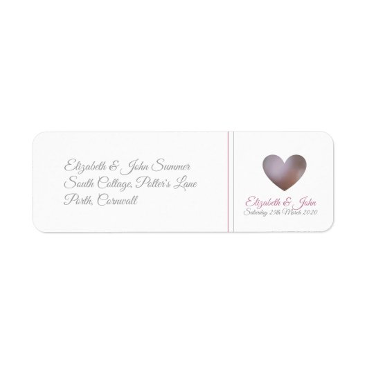 Hochzeit/Jubiläum lila Perlmuttmarken (Vorne)