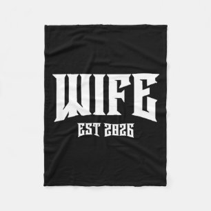 Hochzeit Junggesellenparty Grunge Rock Ehefrau Est Fleecedecke