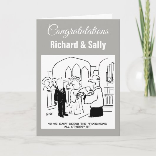 Hochzeit. Kann nicht umhin, alle anderen zu verges Karte (Vorderseite)