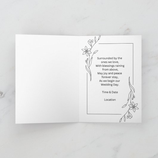 Hochzeit Karte (Innenseite)