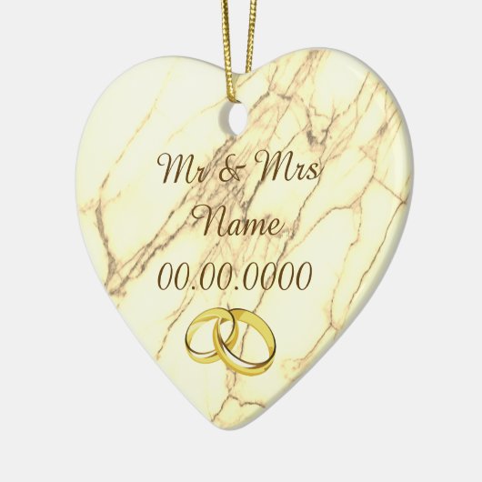 Hochzeit Keramik Ornament (Links)