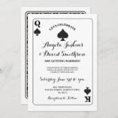 Hochzeit King Queen Spade Playing Card Ace Einladu Einladung (Vorne/Hinten)
