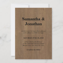 Hochzeit Klassisch Mittel Holzmaserung