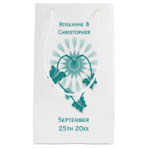 Hochzeit kleine Geschenktasche Aquamarine Schmette