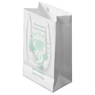 Hochzeit kleine Geschenktasche Peppermint Butterfl Geschenktüte