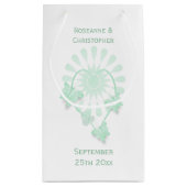 Hochzeit kleine Geschenktasche Peppermint Butterfl Kleine Geschenktüte (Rückseite)