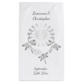 Hochzeit kleine Geschenktasche Silberdrachenfliege Geschenktüte (Rückseite)