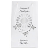 Hochzeit kleine Geschenktasche Silberdrachenfliege Geschenktüte (Vorderseite)