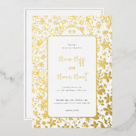 Hochzeit kleiner Blume Folieneinladung