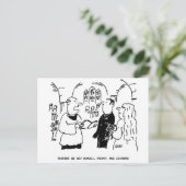 Hochzeit Kleiner Print Funny Postkarte (Stehend Vorderseite)
