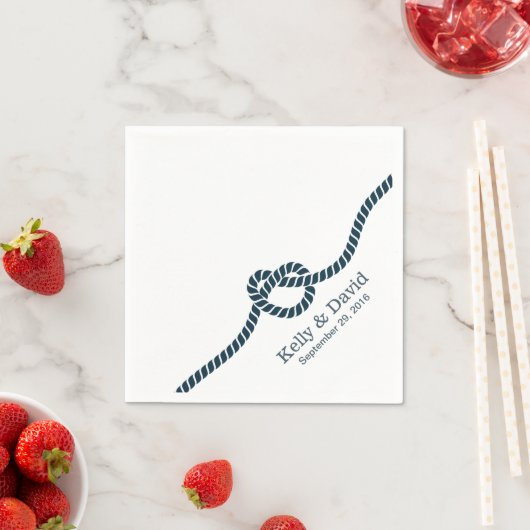 Hochzeit knüpfen an das blaue Knot Serviette (Beispiel)