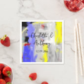 Hochzeit kreative Abstrakte Kunst Blau Serviette (Beispiel)