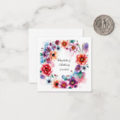 Hochzeit kreative Blumenbezeichnungen von Paar & D Mitteilungskarte (Vorderseite/Rückseite Beispiel)