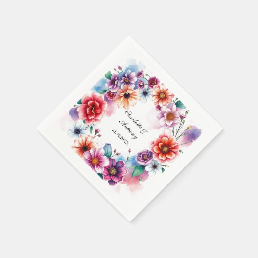 Hochzeit kreative Blumenbezeichnungen von Paar & D Serviette (Ecke)