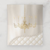 Hochzeit Kronleuchter Lighting Ivory Pearl Platzka Platzkarte (Innenseite Aufgefaltet)