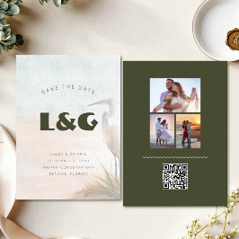 Hochzeit Küstenreiher Save the Date QR-Code