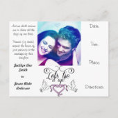 Hochzeit lädt Postcard personalisieren Einladungspostkarte (Vorderseite)