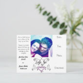 Hochzeit lädt Postcard personalisieren Einladungspostkarte (Stehend Vorderseite)