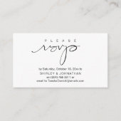 Hochzeit lädt UAWG per E-Mail oder Textnachricht e Begleitkarte (Vorderseite)